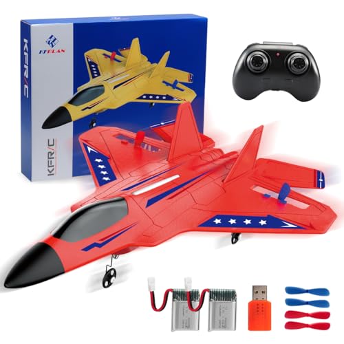 2.4GHz Remote Control Airplane with Gyro Stabilizer LED Light Red O21120