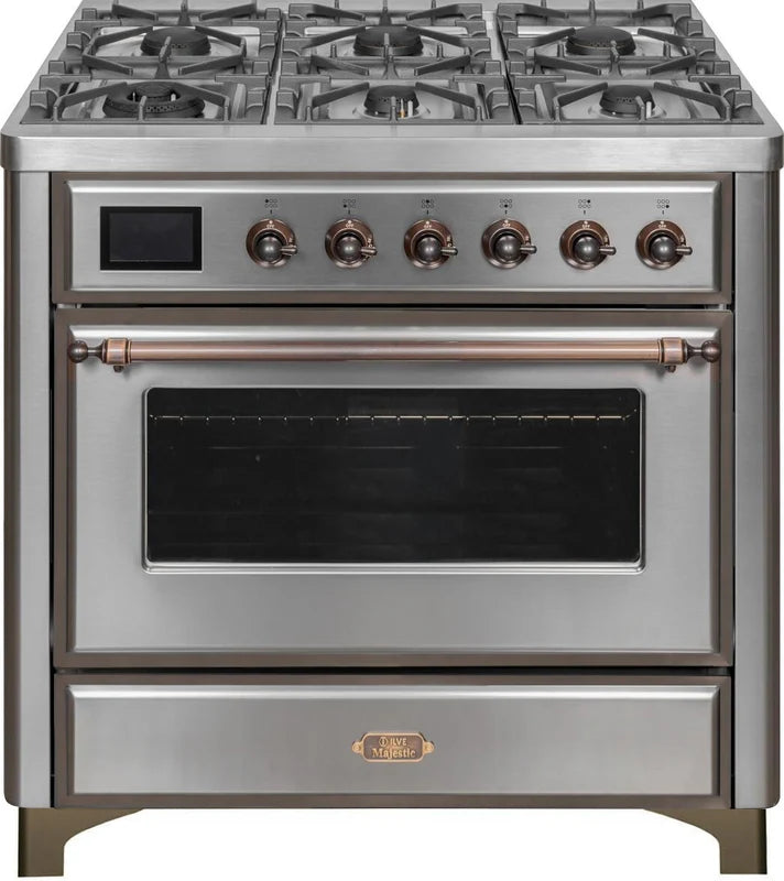 36 Dual Fuel Propane Gas Range in Stainless Steel T253