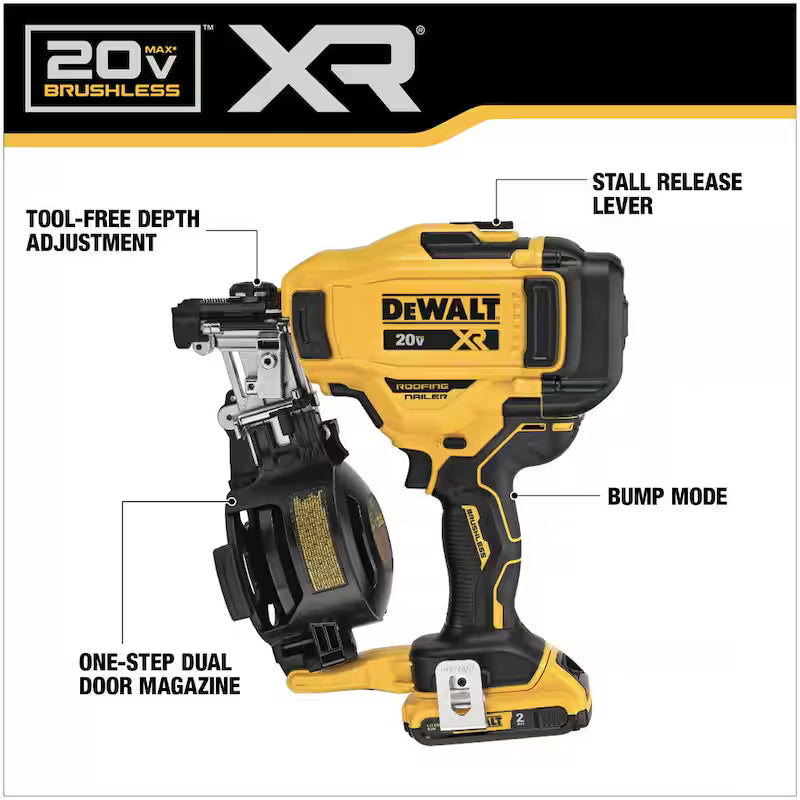 20V MAX Lithium-Ion Cordless Roofing Nailer Kit J304