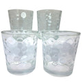 13 Ounce Clear Embossed Glass, 4 Count F2581