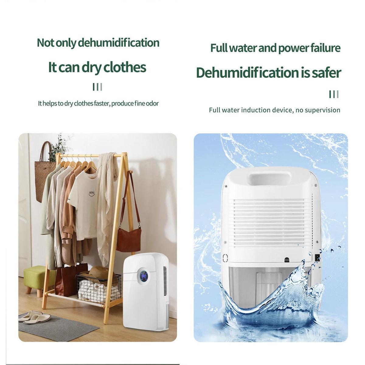 2.5L Water Tank Dehumidifier with Drain Hose U31813