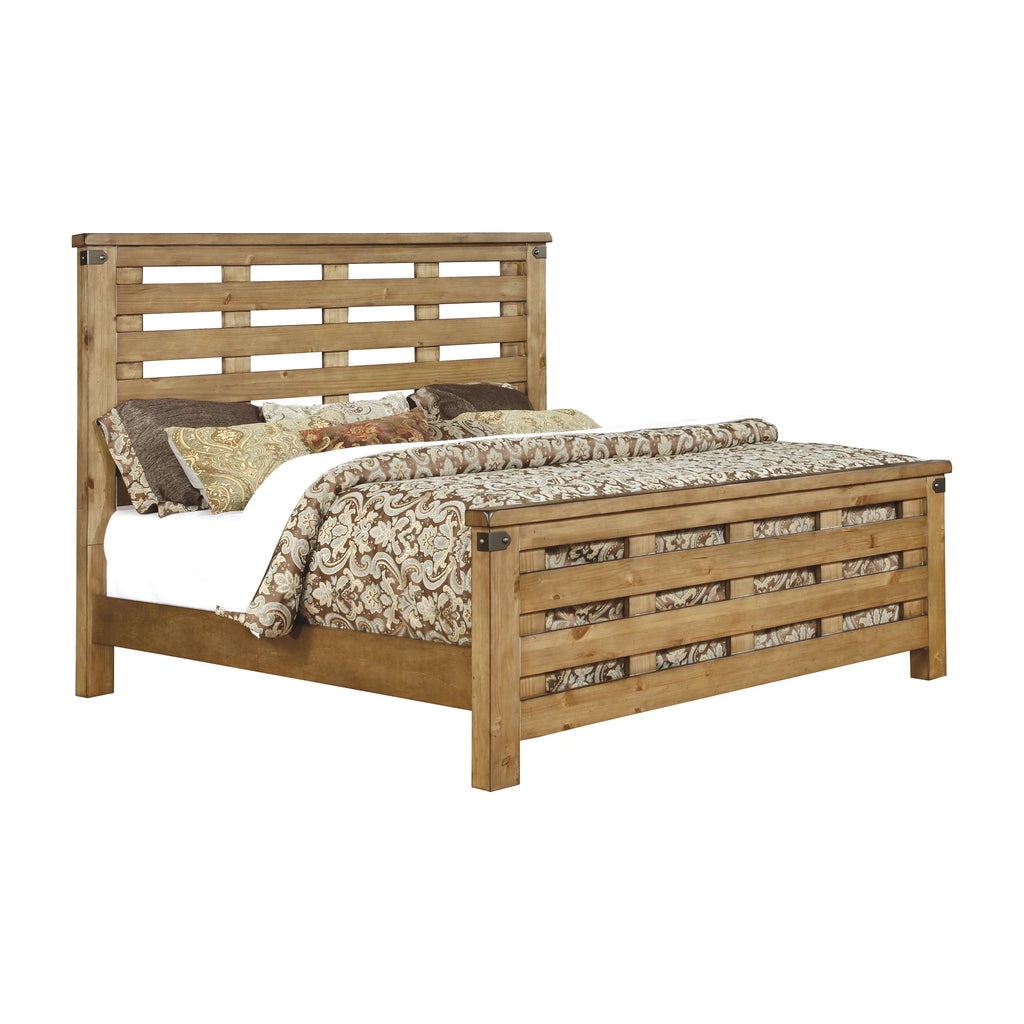 Wood Panel California King Bed W9004