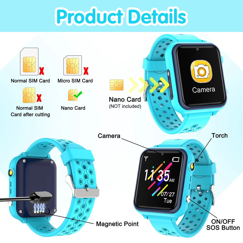 Kids Smart Watch with 2 Way Call Camera Music R210