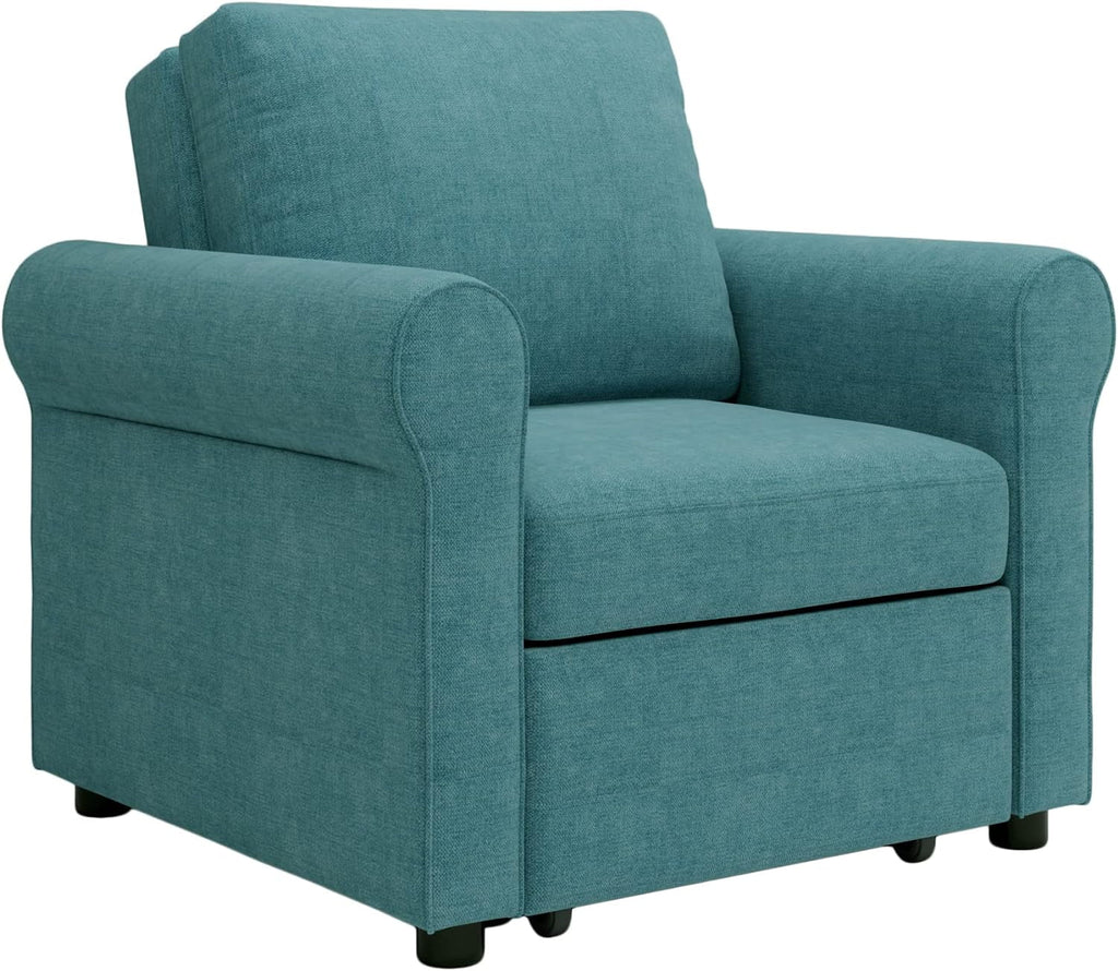 Teal Convertible Sleeper Chair Bed Z975