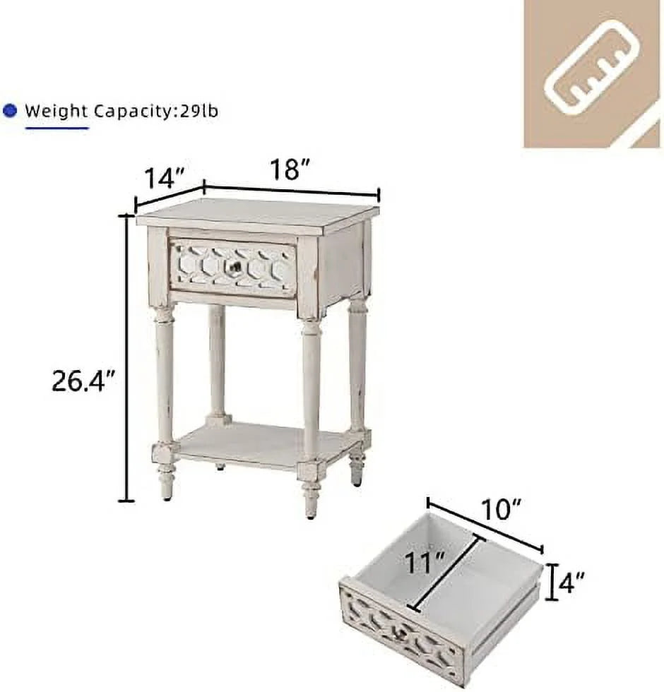 3 Drawer Wood Grain End Table N50601