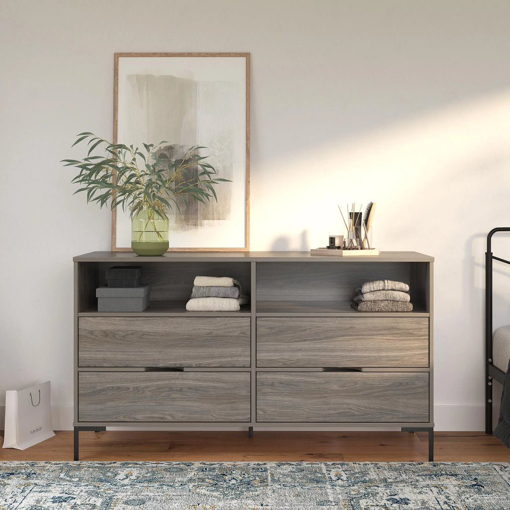 Weathered Oak Wide Dresser U588