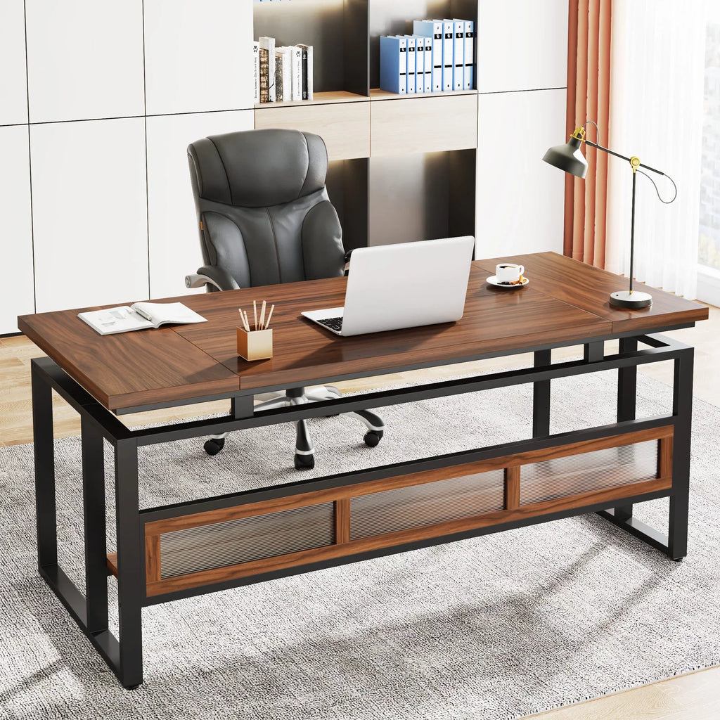 63" Computer Office Desk with Thickened Board N88271