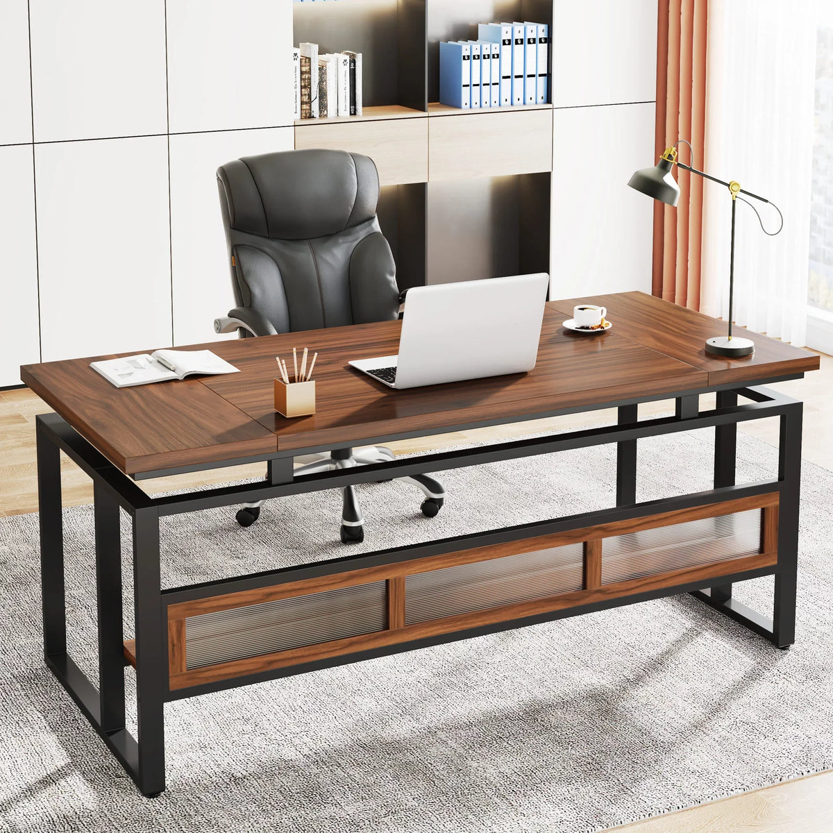63" Computer Office Desk with Thickened Board N88271