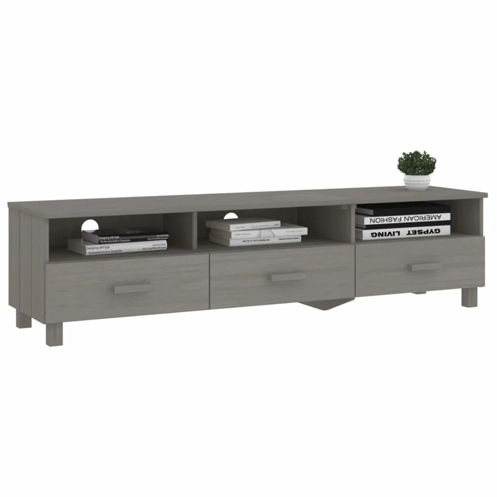 Gray Solid Wood Pine TV Stand X481187