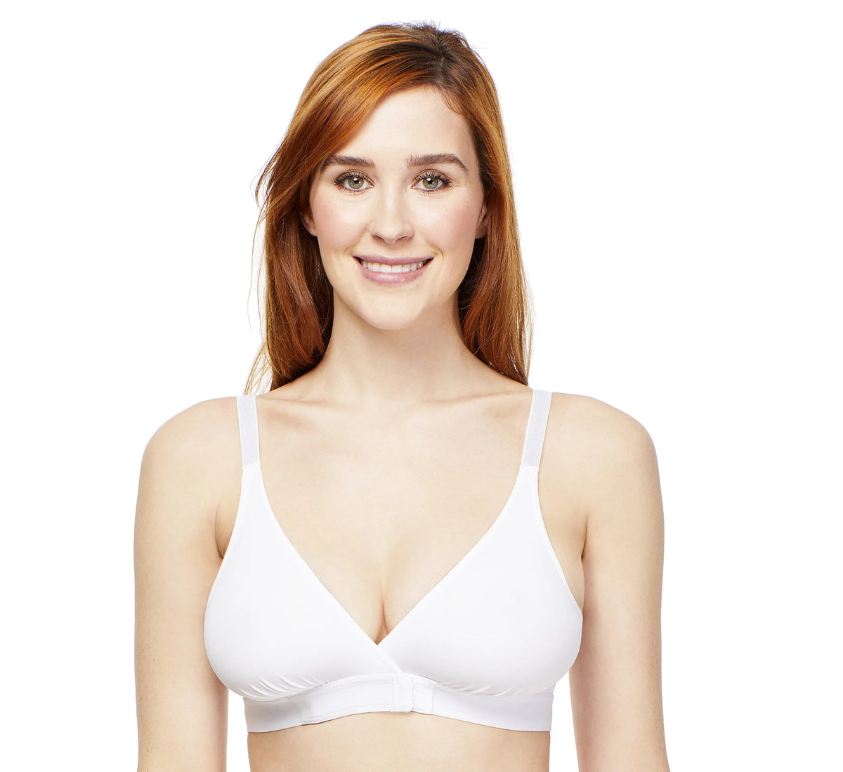 Comfort Bra with Front Overlap Hook and Eye Closure N72025