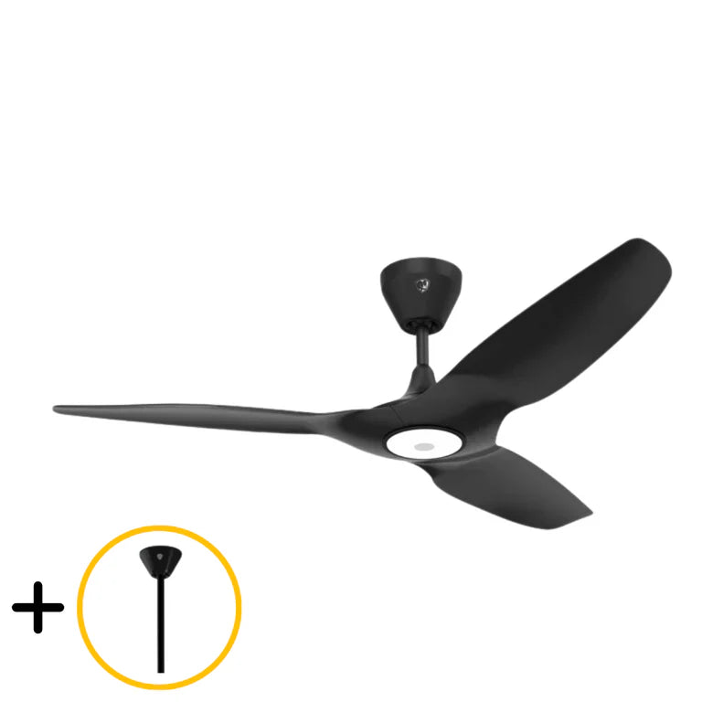 Black Outdoor Ceiling Fan with Downrod I5194