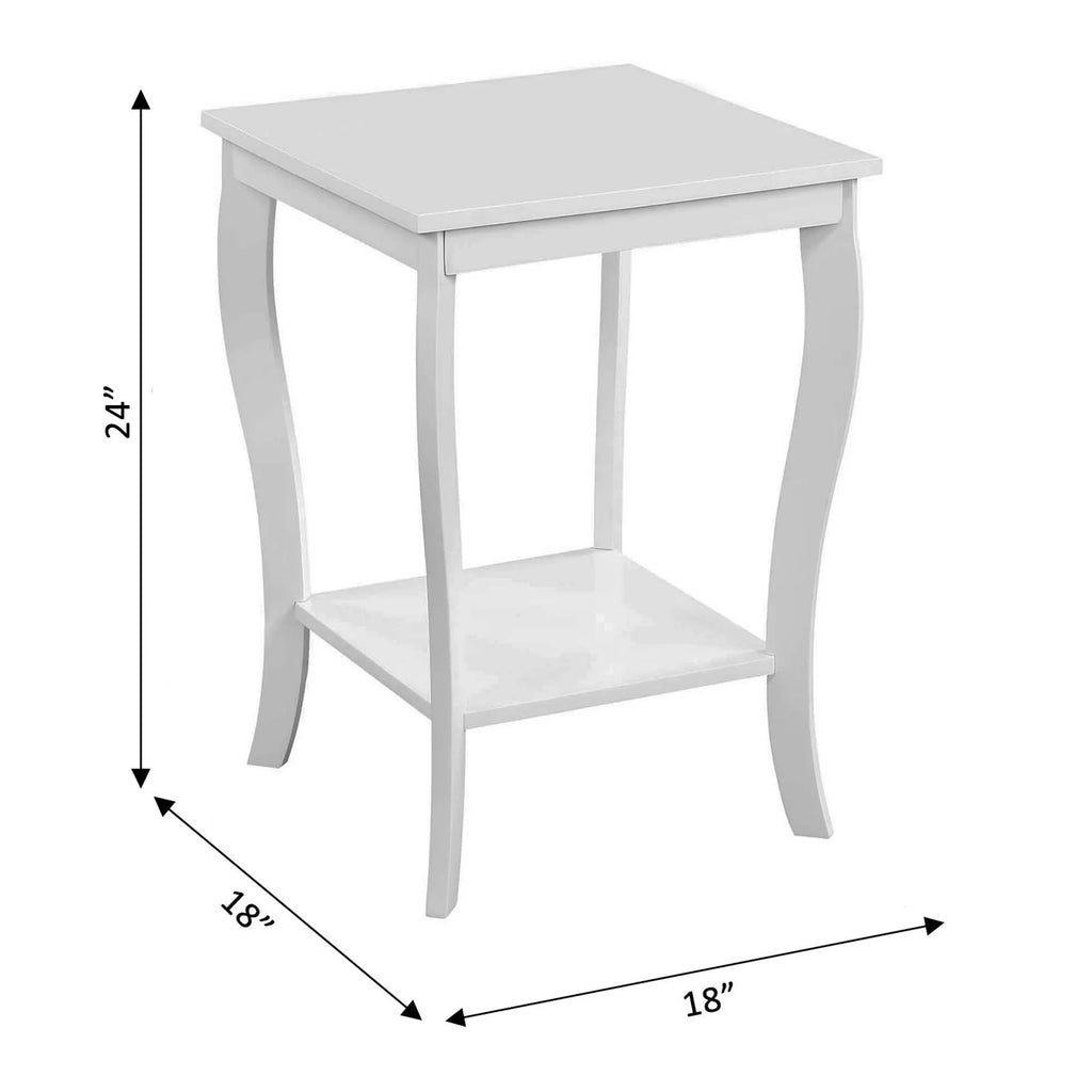 White Square End Table T4454