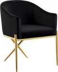 Black Velvet Dining Chair F7064