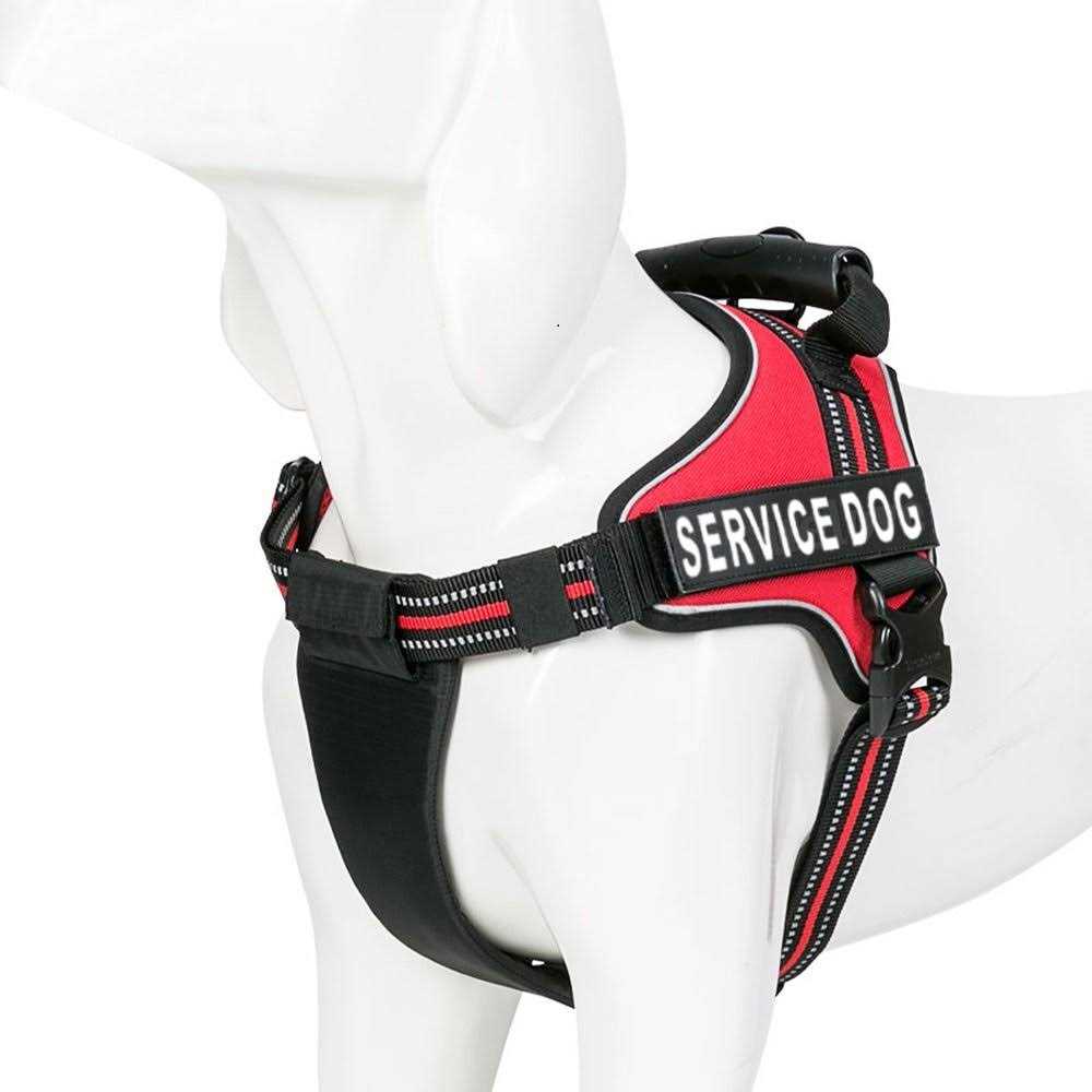 Service Dog Vest Harness with Reflective Patches and Handle Y16879