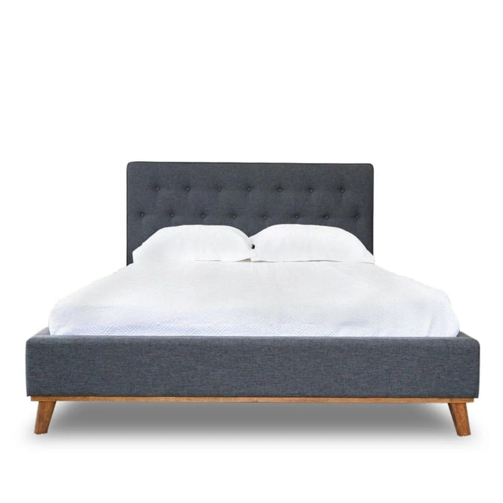 Queen Platform Bed 2 Nightstands 6-Drawer Dresser 4 Piece Set B729838
