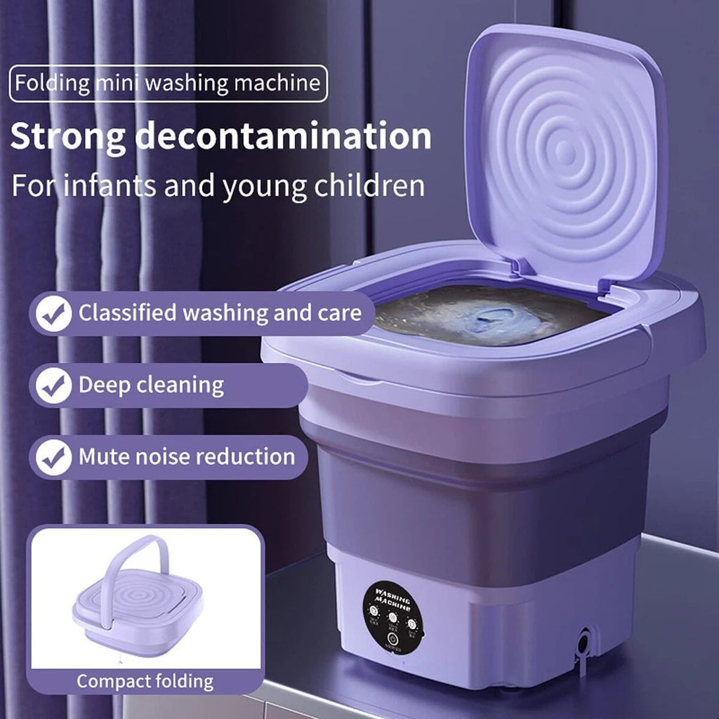 8L Folding Portable Mini Washing Machine O9958