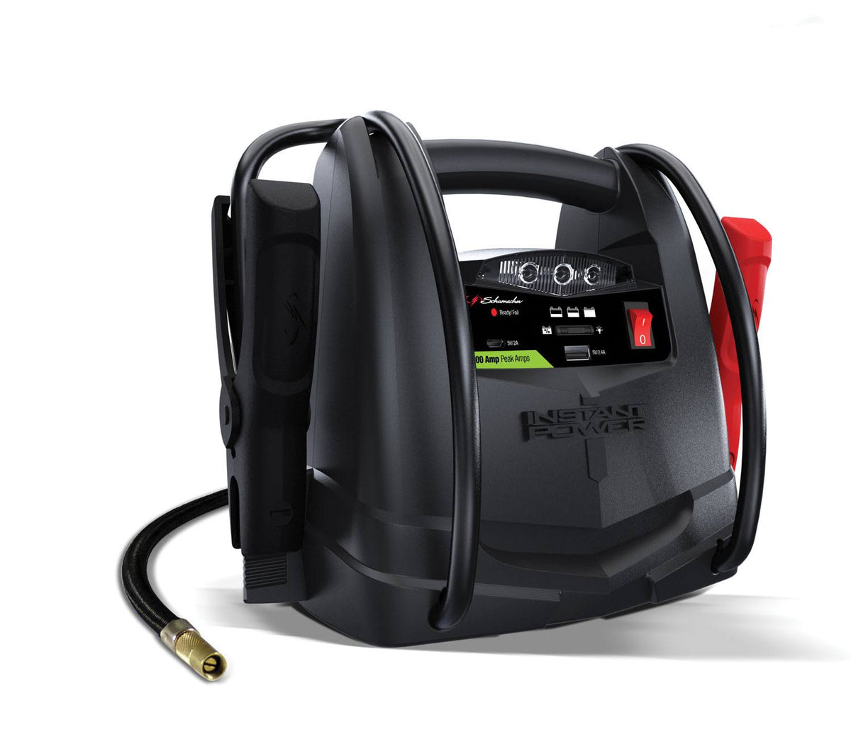 1200 Peak Amp Lithium Jump Starter Power Pack with Compressor T8723