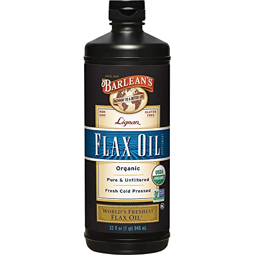 Organic Flaxseed Oil Liquid Supplement 7,230 mg Omega-3 32 oz B1289
