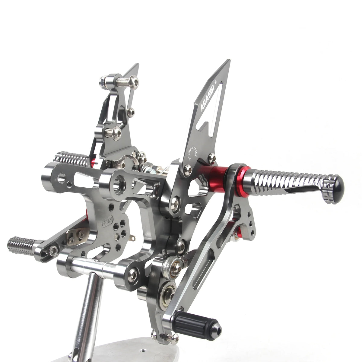 Adjustable Motorcycle Foot Pegs Footrest Gray O73041