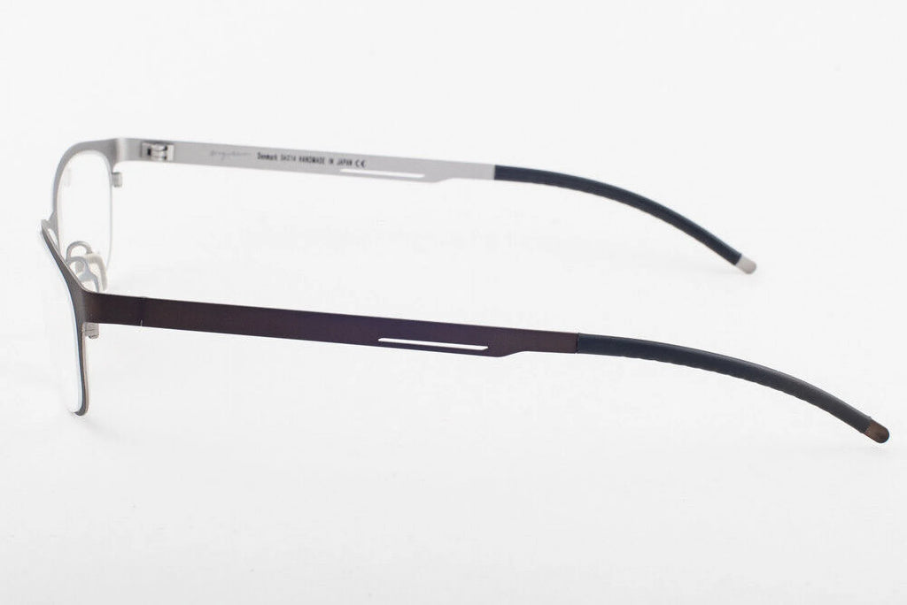Matte Brown Matte Silver Titanium Eyeglasses 54mm A8950