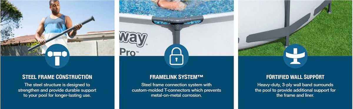 12-Foot by 30-inch Round Frame Swimming Pool Set K427