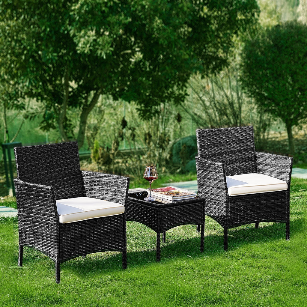 Black Beige Bistro Set Q663