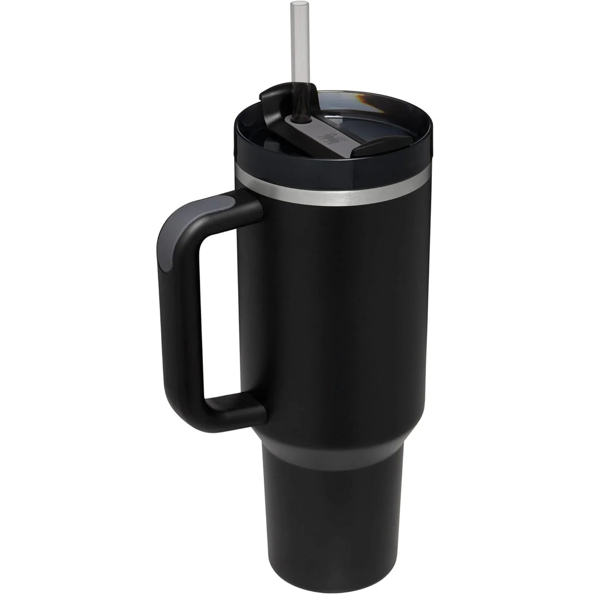 40 oz Black Stainless Steel Insulated Tumbler with Lid and Straw T790882