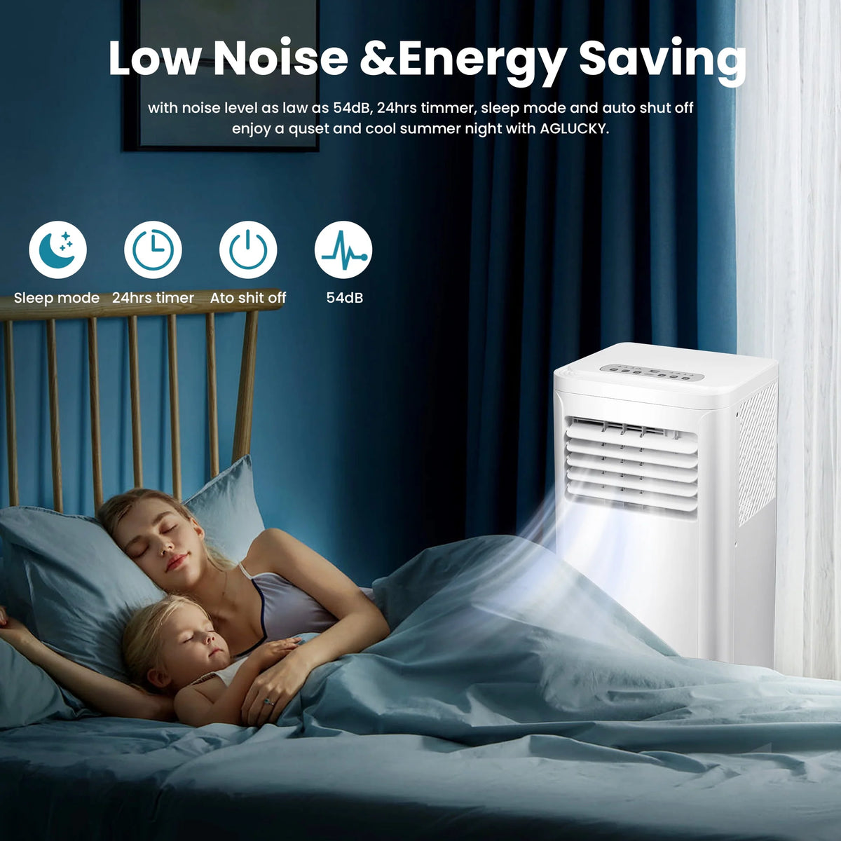 Portable Air Conditioner 5000BTU 3-in-1 White S944284