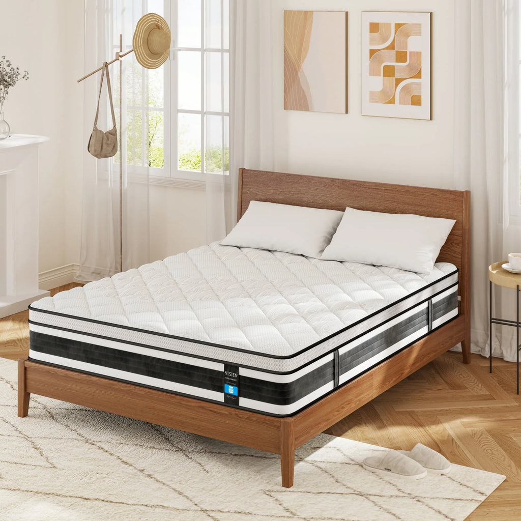 Queen Size 10 Inch Gel Memory Foam Hybrid Mattress C3346
