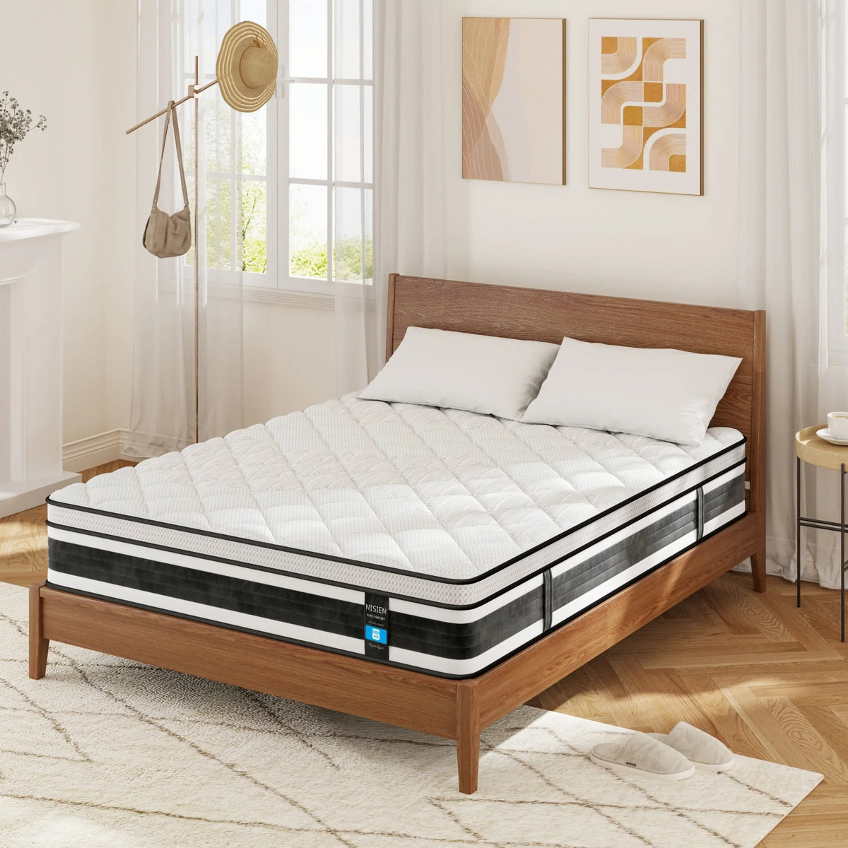 Queen Size 10 Inch Gel Memory Foam Hybrid Mattress C3346
