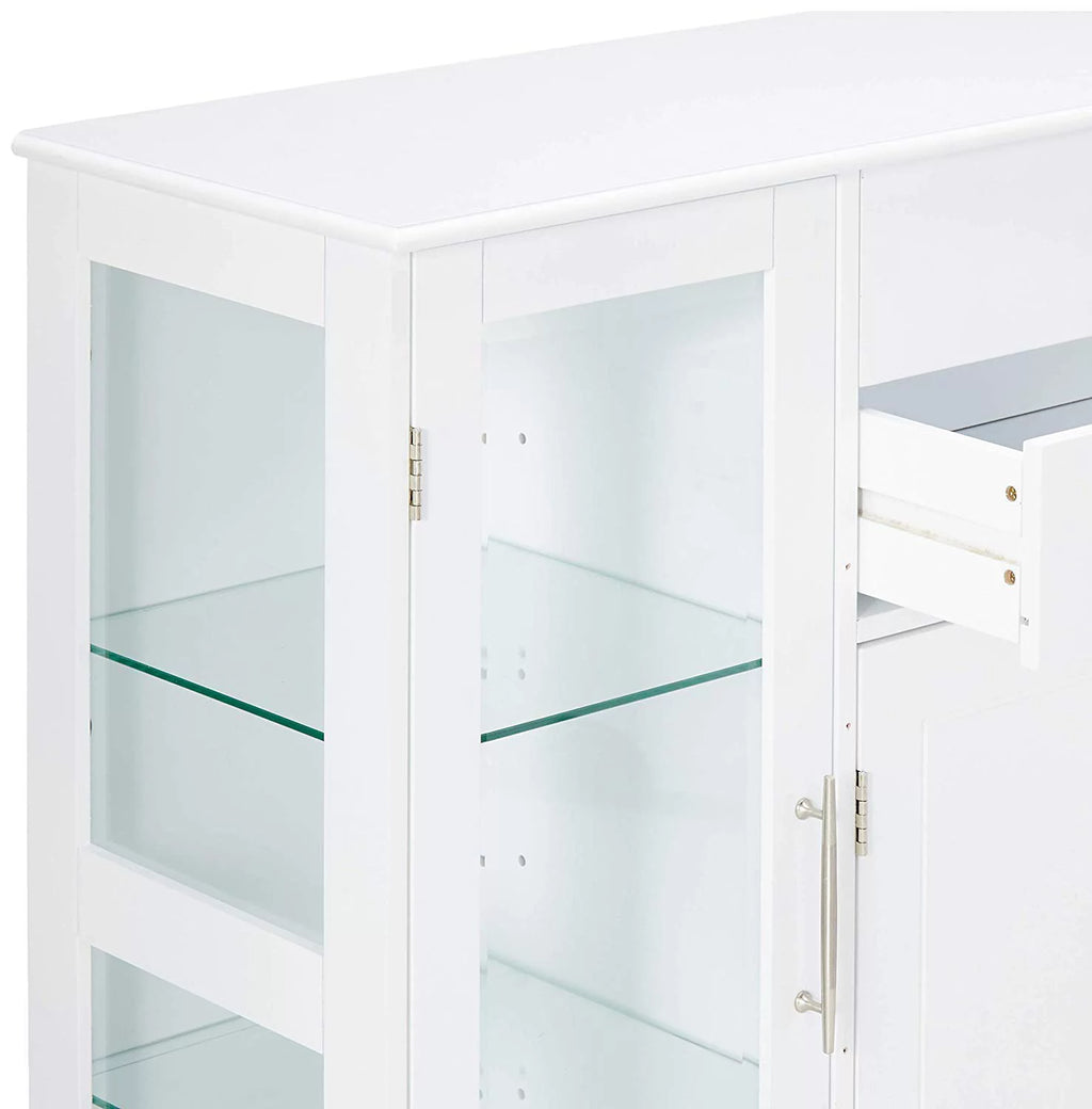 White Wooden Sideboard Buffet Cabinet Q119