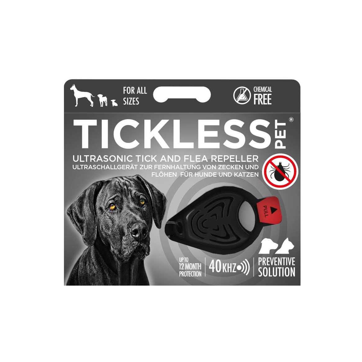 Ultrasonic Tick and Flea Repeller Black W999