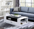 White & Black Coffee Table U138