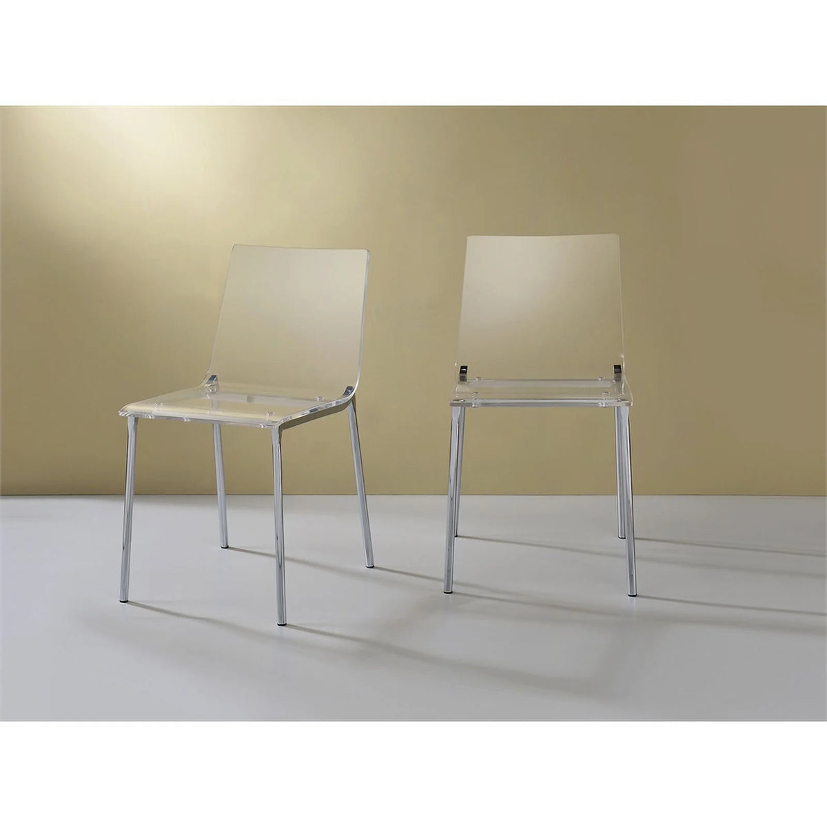 Acrylic Metal Dining Chair Set of 2 K715