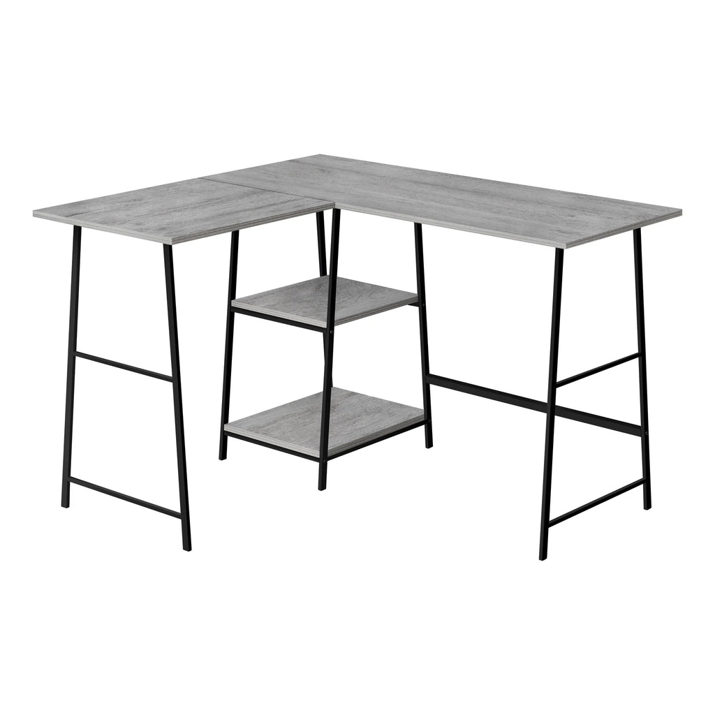 48" L Shape Grey Laminate Computer Desk T420161