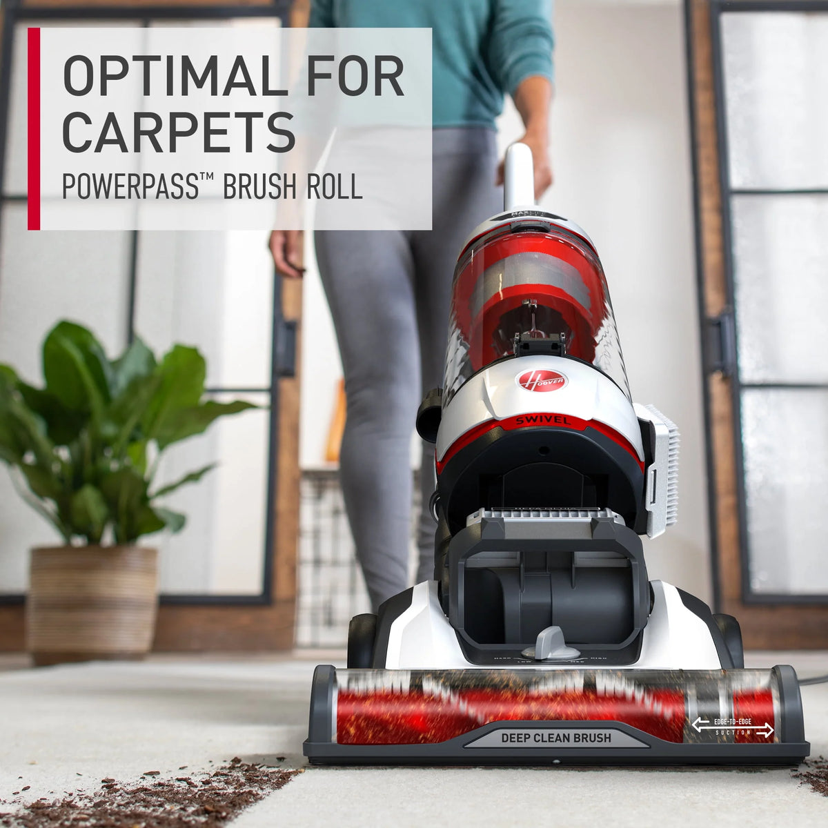 Bagless Upright Vacuum Cleaner with HEPA Media Filtration S625446