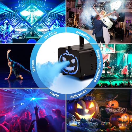 500W Fog Machine with LED Lights and Remote Control Q61529