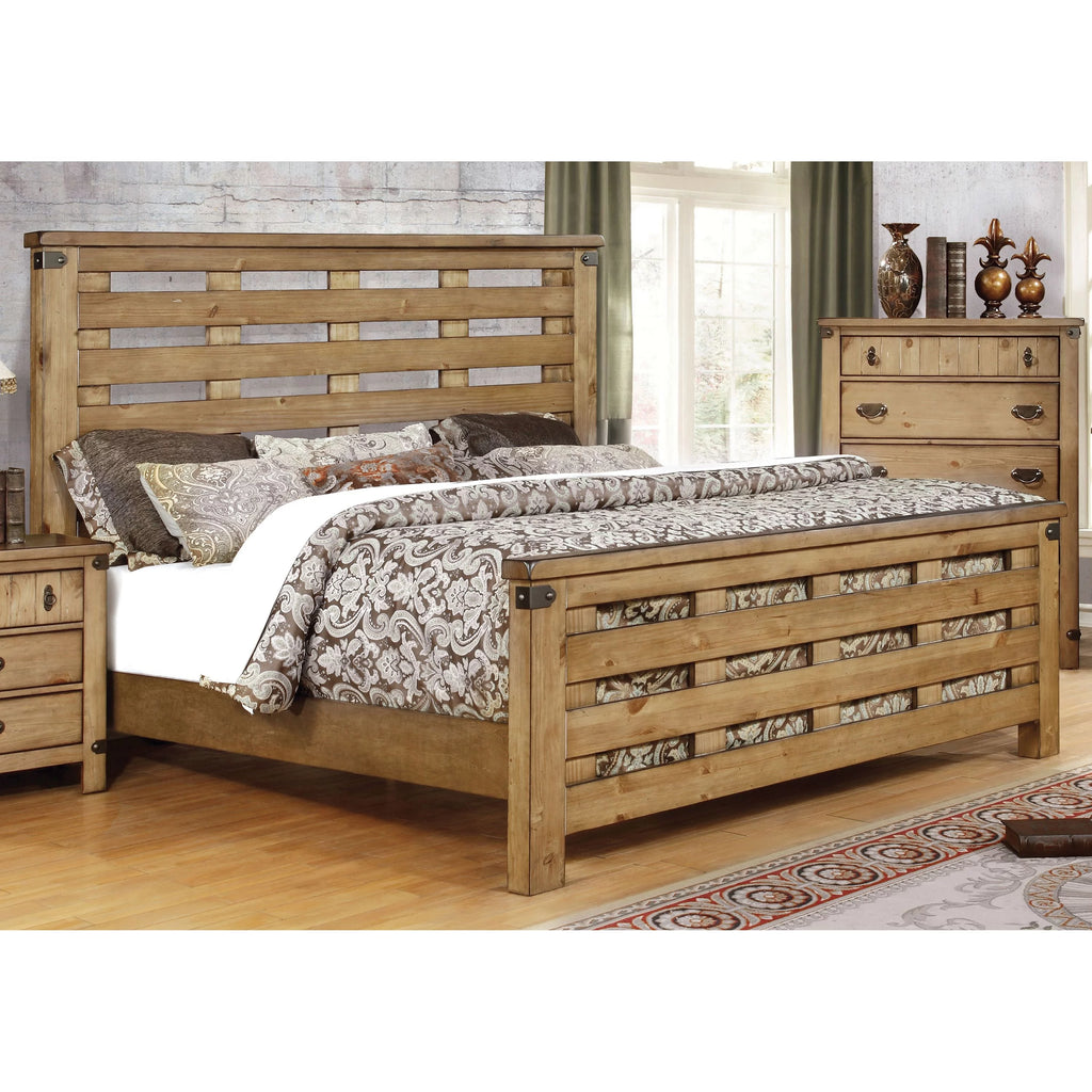 Wood Panel California King Bed W9004