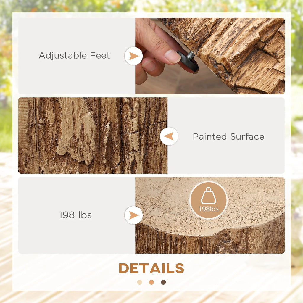 Natural Wood Grain Round Side Table X379948