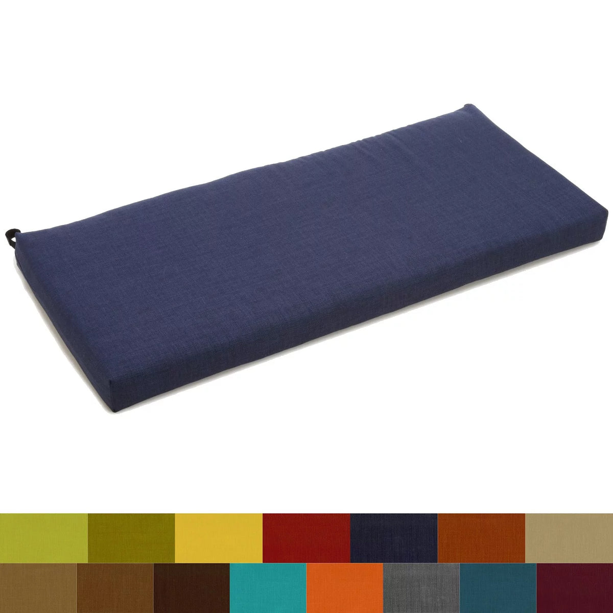 Solid Outdoor Spun Polyester Loveseat Cushion I8460