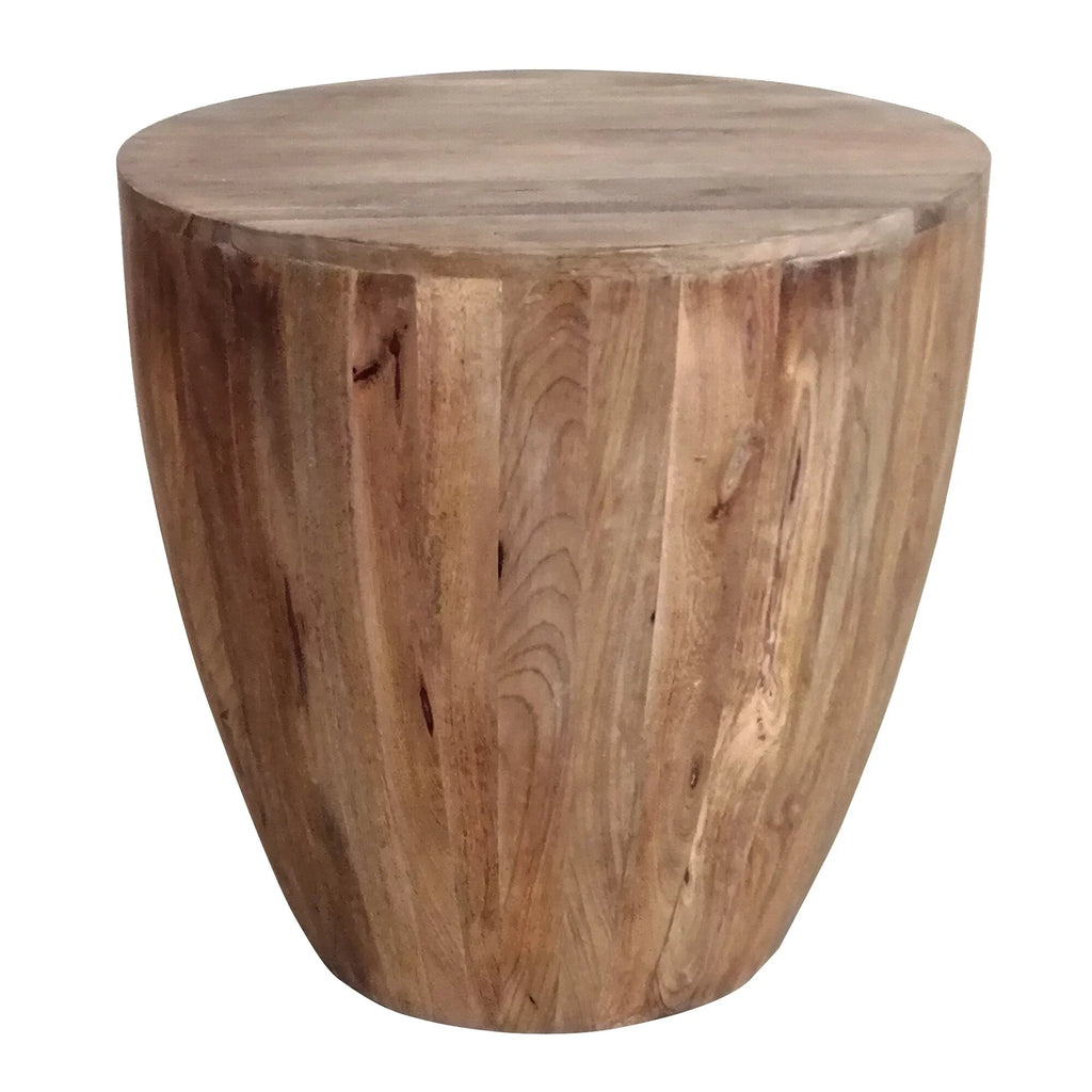 Round Mango Wood Side End Table U169