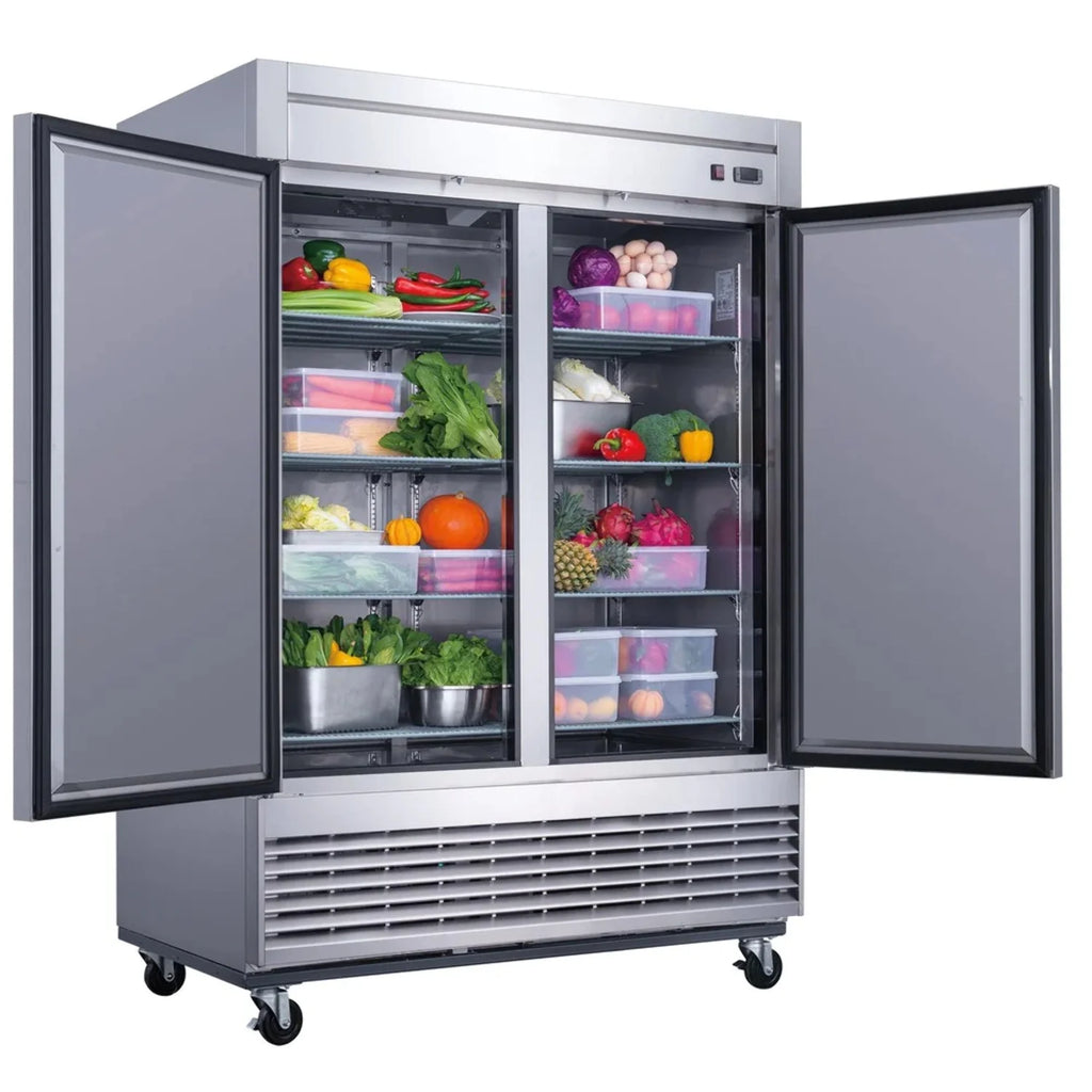 55 Reach-In Refrigerator with 2 Solid Doors R758