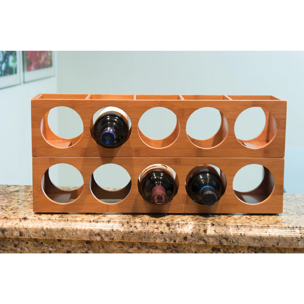 Bamboo 5 Bottle Wine Rack U81364